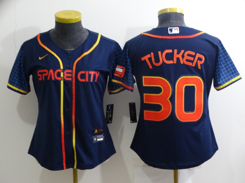 Women's Houston Astros #30 Kyle Tucker 2022 Navy City Connect Stitched Jersey(Run Small) Women's Houston Astros #30 Kyle Tucker 2022 Navy City Connect Stitched Jersey(Run Small)